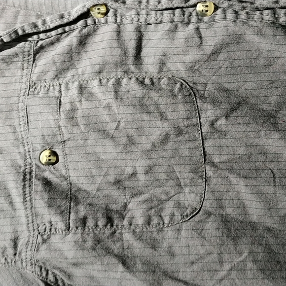 hurley women's Grey stripper button down shirt 100% cotton size S - Picture 3 of 8
